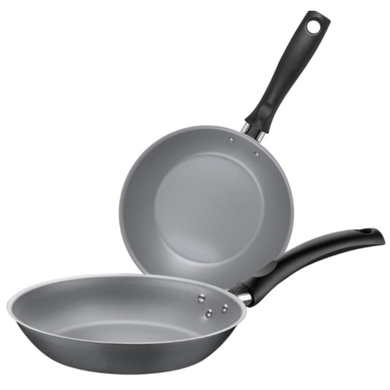 Tramontina Torim 2-Piece Aluminum Frying Pan Set With 100% Hygienic Non-Stick Interior And Exterior Coating In Grey 20198/660