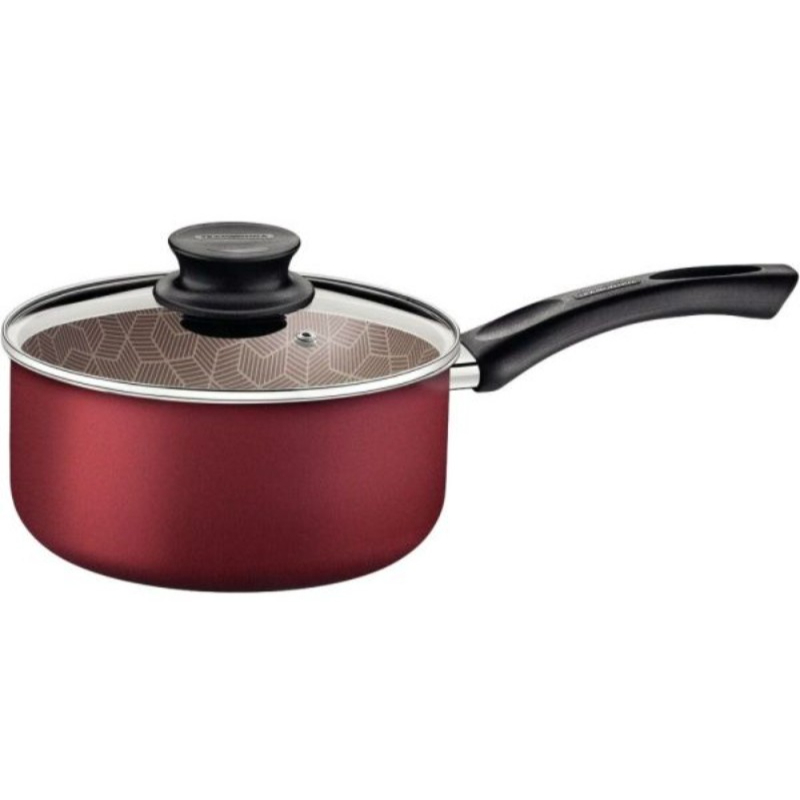 Tramontina Paris Aluminum Sauce Pan With 100% Hygienic Non-Stick Coating And Glass Lid, 20 cm, 2.9 L 28525/720