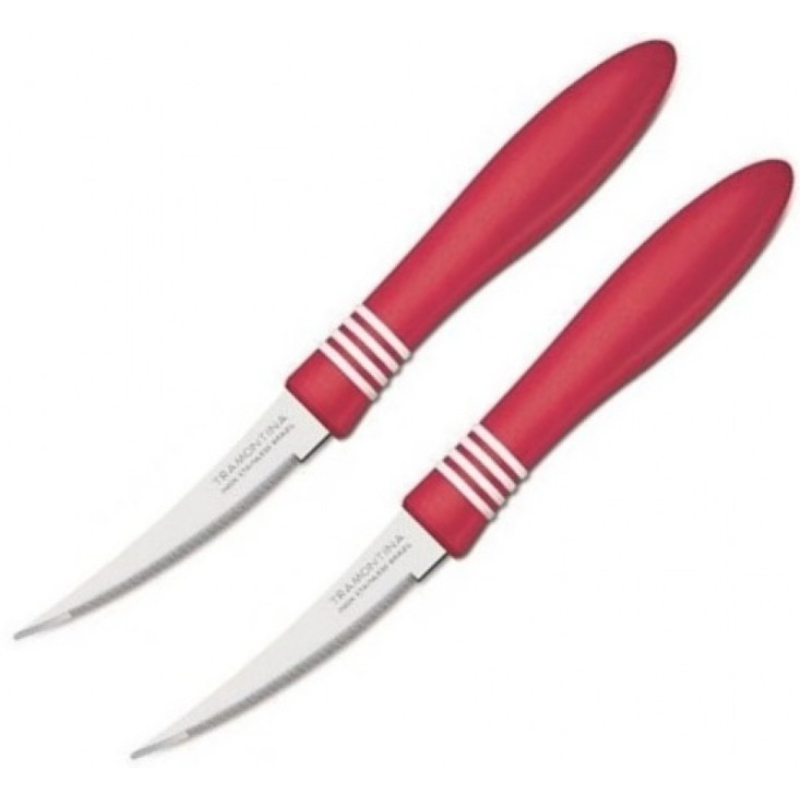 Tramontina Tomato Knife 2Pcs Red Set 3 inches 23462/273