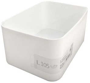 CanDo Plastic Box Type L105 White 21.5 × 15 × 10.5cm 4906137557935