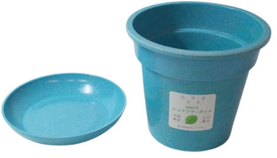 CanDo Round Blue Planter With Saucer 4906327904778
