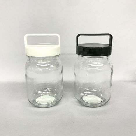 CanDo Durable Glass Jar 400Ml With Lid And Handle 4582547003721