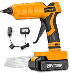 Worksite Cordless Glue Gun 20V quick preheat 3-5 min Glue Stick 190mm CGG110