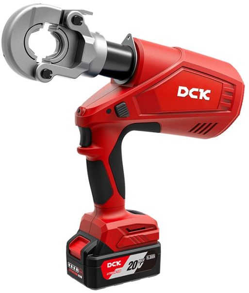 DCK Cordless Hydraulic Cable Crimping Tool 20V 300mm 60 kN Type EM including 2 Battries 4.0A.h KDYH02-300