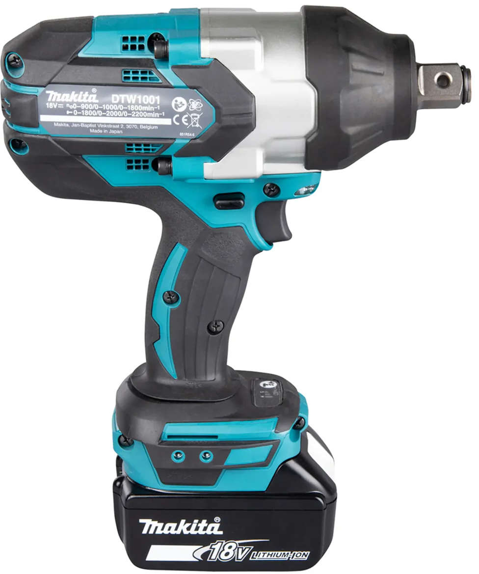 Makita Impact Drill Bit 18V Brushless 19Mm 1050Nm 1800Rpm Includes Two Batteries 5.0Ah Dtw1001Rtj