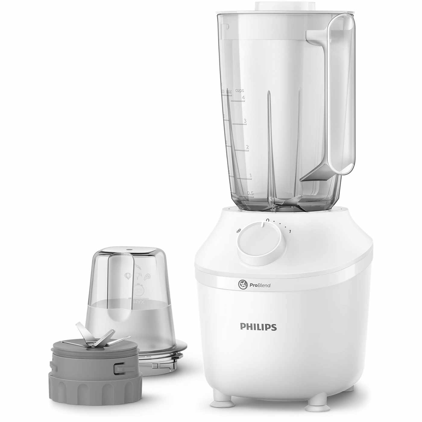 Philips Electric Juice Blender 450W, 1.9L Capacity, Single Speed, Stainless Steel Blade, With Spice Grinder HR2041-10