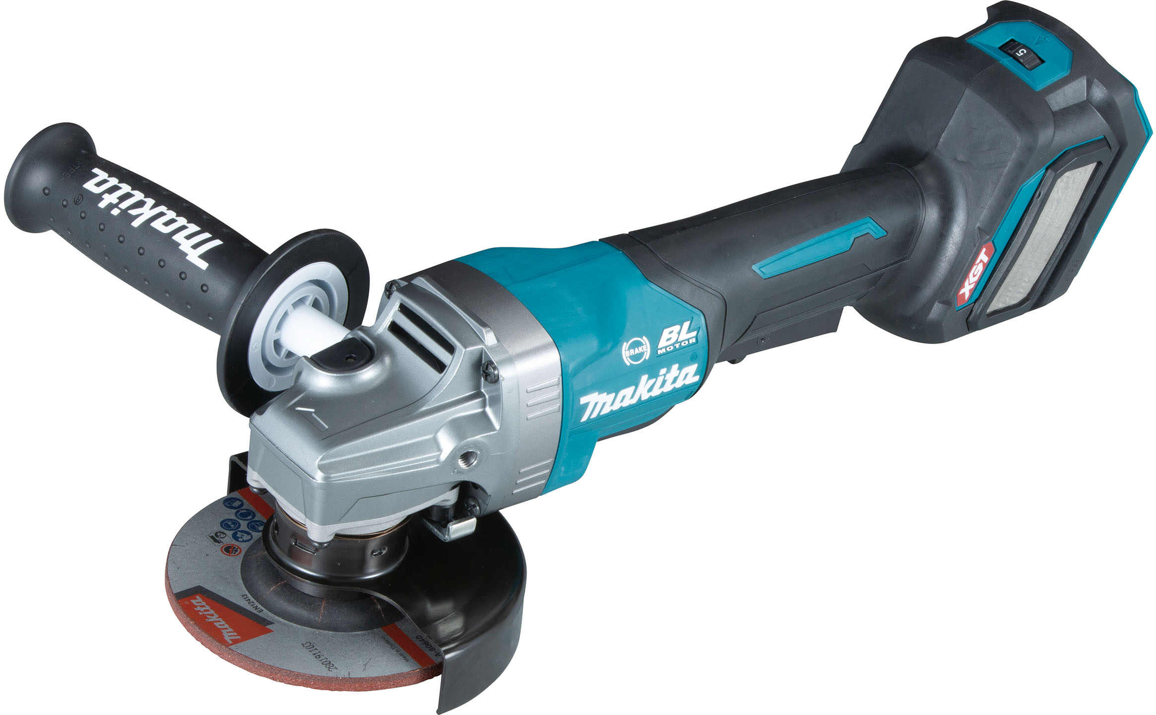 Makita Cordless Angle Grinder 40V Brushless, 115Mm, 8500 Rpm, Includes Two 4.0Ah Batteries Ga028Gm202