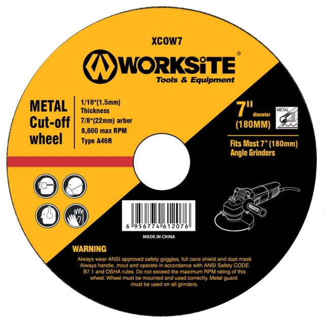 Worksite Metal Cutting Discs Wheels 23Mm 180X1.6X22Mm Xcow7-1.6