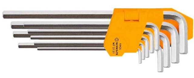 Worksite Hex Wrench Set 9Pcs 1-10Mm Wt2151
