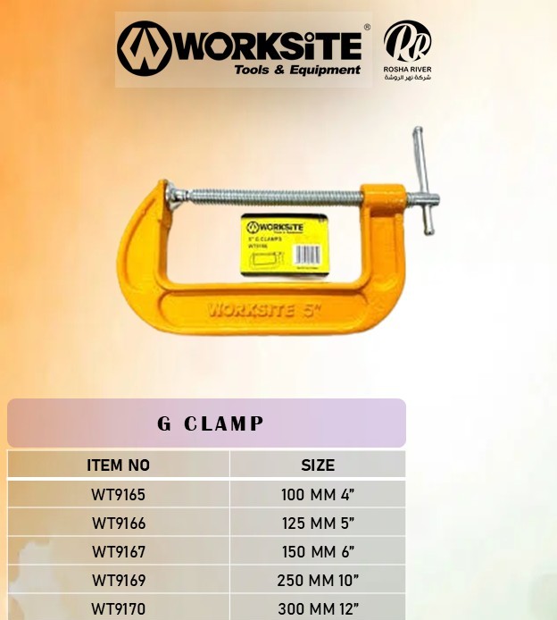 Worksite G Clamps 5 Inch Wt9166