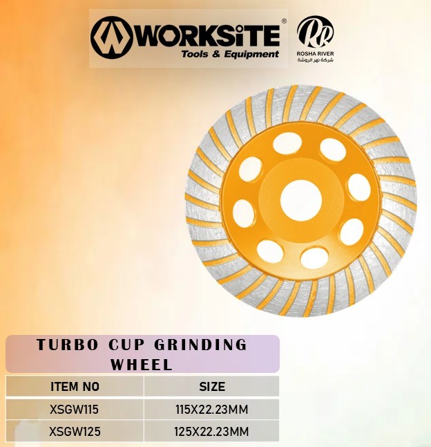 Worksite Segmented Turbo Cup Grinding Wheel 115Mm Xsgw115