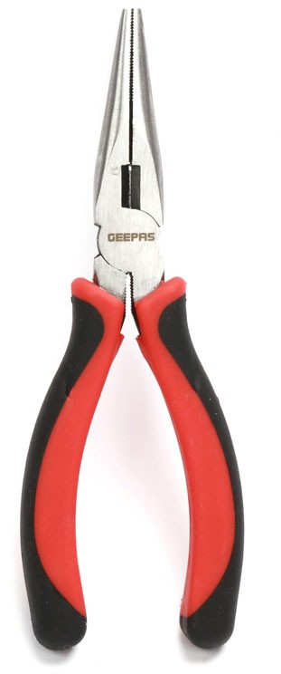 GEEPAS Long Nose Pliers 200mm, Carbon Steel GT59110
