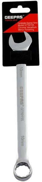 GEEPAS Double Open-End Wrench 10mm, Chrome Vanadium Steel Cr-V GT59155