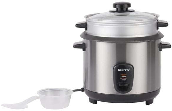 GEEPAS Multifunctional Rice Cooker Stainless Steel 700W 1.8L GRC35041