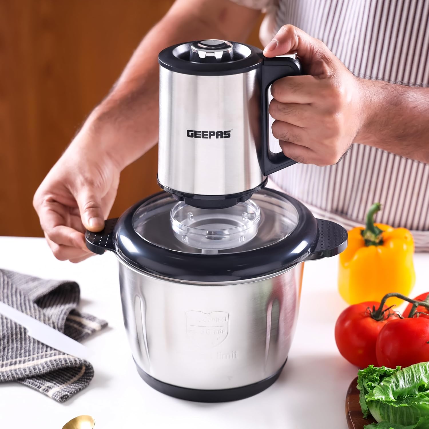 GEEPAS Electric Coffee Grinder 450W, Stainless Steel Bowl and Blade, GCG6105