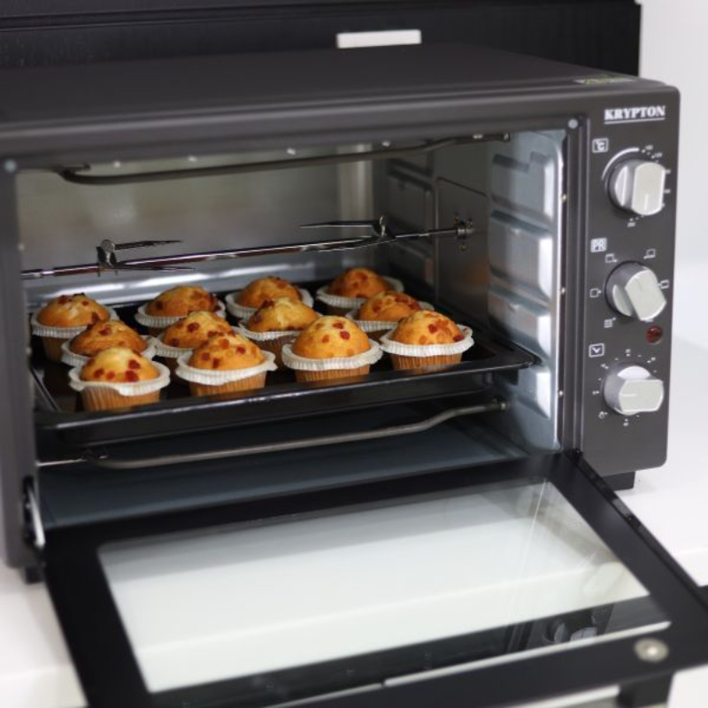 Krypton Electric Kitchen Oven 45L, Black With Timer 2000W KNO6246