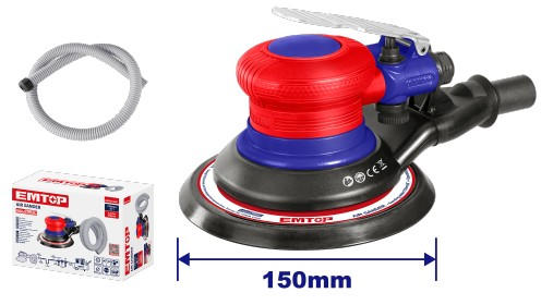 EMTOP Air Orbital Sander 150mm Air Inlet 1/4 Inch 6.3 Bar EAPR15001