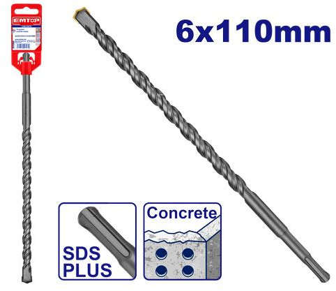 ايمتوب بريمة حفر كونكريت SDS-Plus قياس 6 × 110 ملم EHDR10601