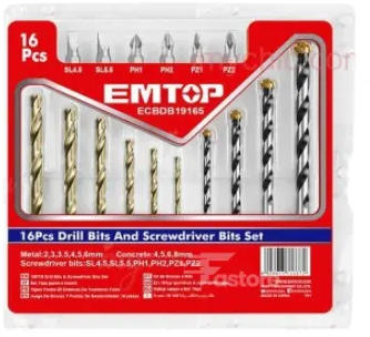 EMTOP Prime Drill & Screwdriver Set 19 Pieces ECBDB1901