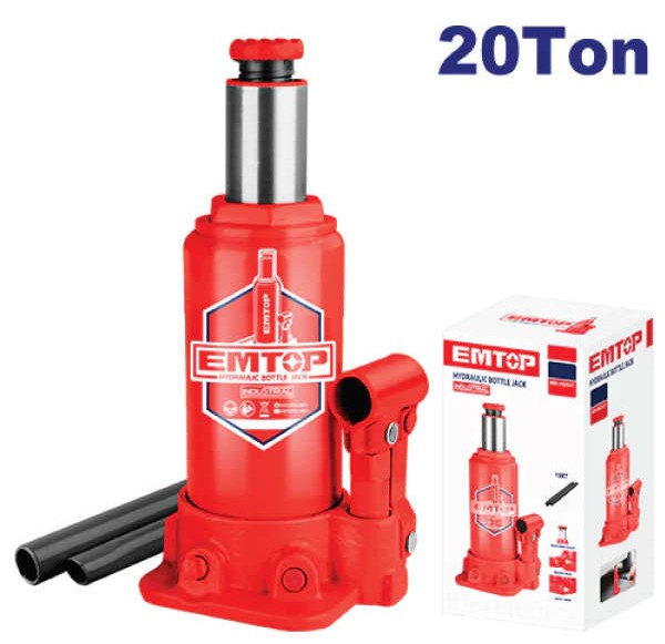 EMTOP Hydraulic Bottle Jack 20Ton EHJK12001