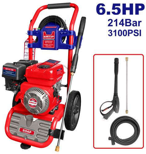 EMTOP Gasoline Pressure Washer 4.5Hp 214Bar 8.7L/min EHPWG6001