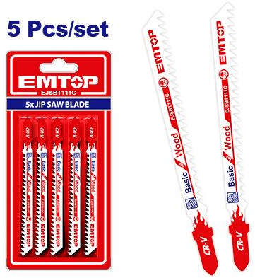 EMTOP Jig Daw Blades Set 5Pcs EJSBT2001