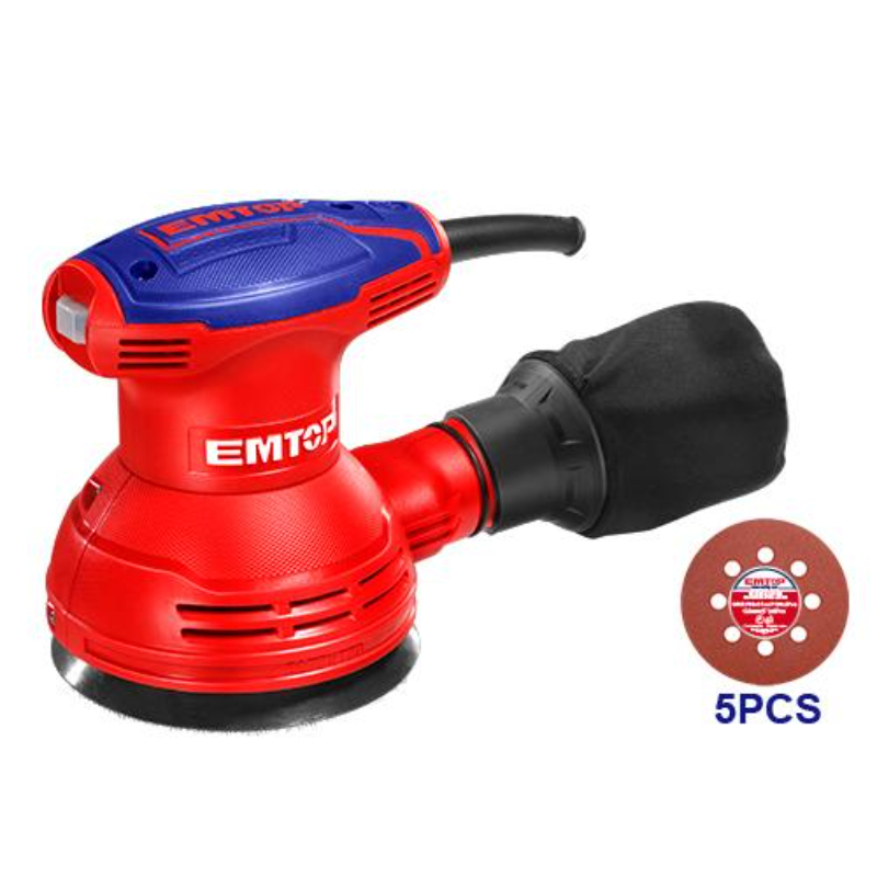 Emtop Rotary Sander Voltage 220-240V~50/60Hz, Input Power 320W, Dia Of Sanding Pad 125Mm EFSR23201