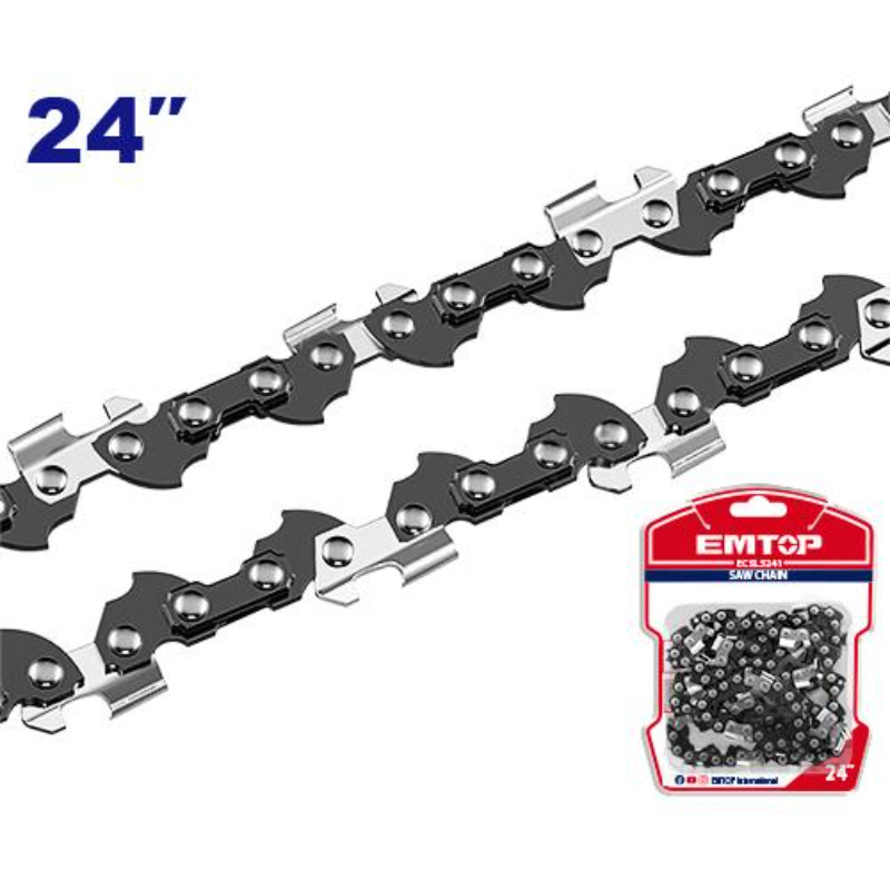 Emtop Saw Chain Length 24Inches, Chain Gauge 0.063Inches, Packed By Double Blister ECSL5241