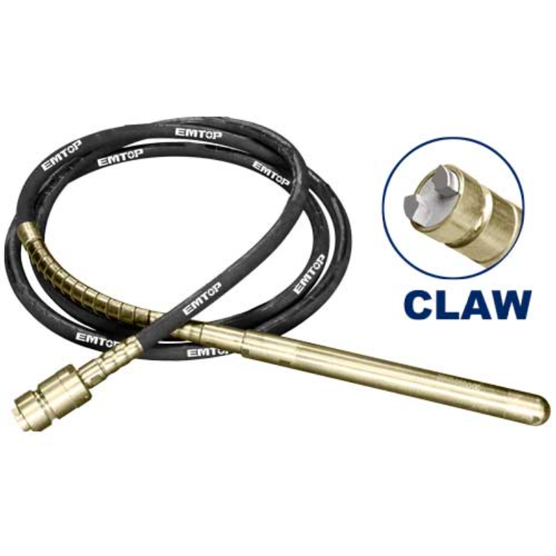 Emtop Vibrator Poker Diameter 38Mm, Head Length 465Mm, Claw Type Coupling EVPR063801