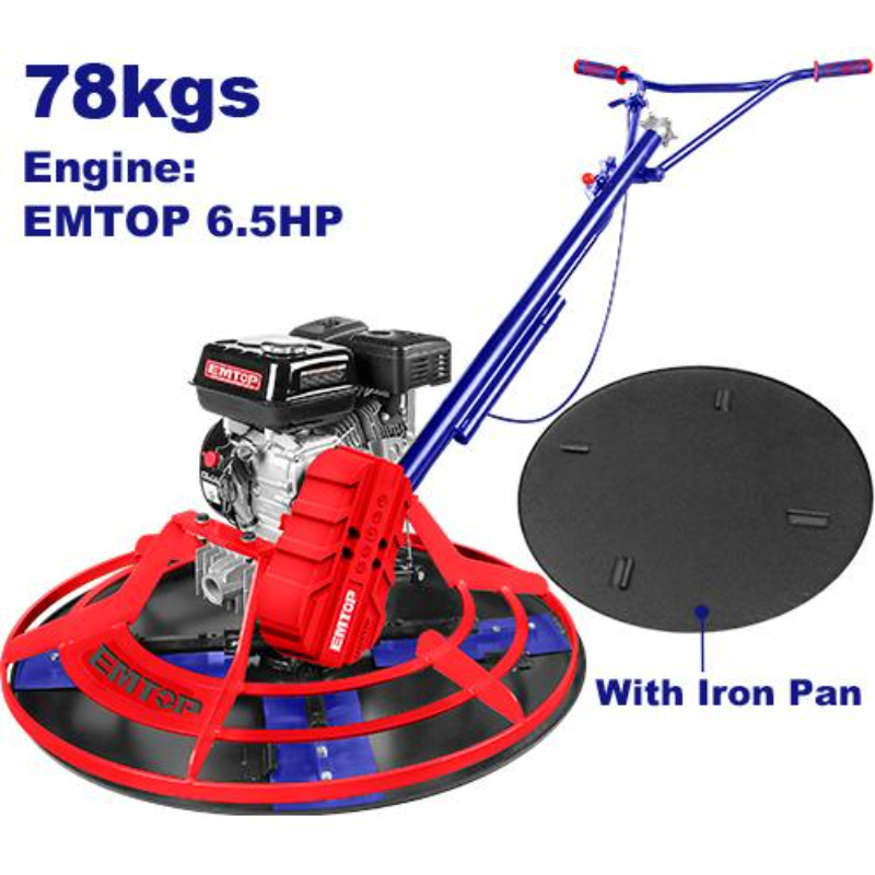 Emtop Gasoline Power Trowel Petrol Engine, Engine Power 4.8Kw(6.5Hp), Weight 78Kg EGPT653602