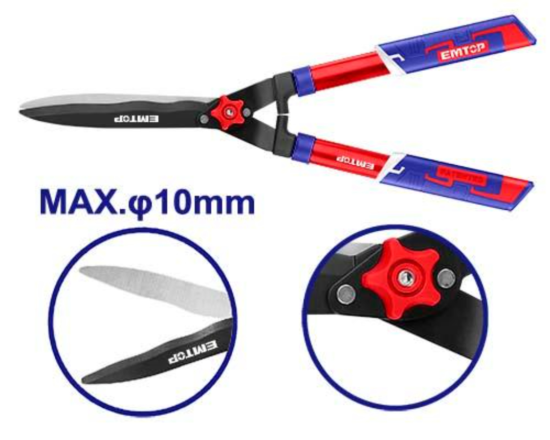 Emtop Hedge Shear 575Mm/23Inches, Material 55# Carbon Steel, Packed By Paper Hanger EPSR630102