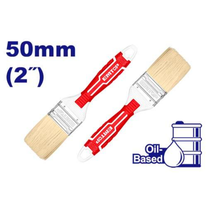 Emtop Paint Brush Width 2Inches, Thickness 10Mm, Bristle Length 51Mm EPBH02601