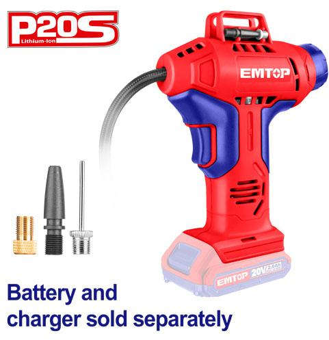 EMTOP Cordless Auto Air Compressor 20V 11Bar ELAR2001