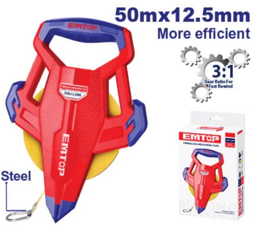 EMTOP  Steel Measurement Tape 50m × 12.5mm EMTP53001