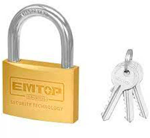 EMTOP Brass Padlock 40mm 3 Keys EPDKB4021