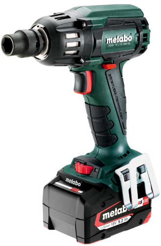 Metabo Cordless impact wrench Battery 18V 400 Nm Max screw size M20 includes 2 Batteries 5.2Ah 602205650