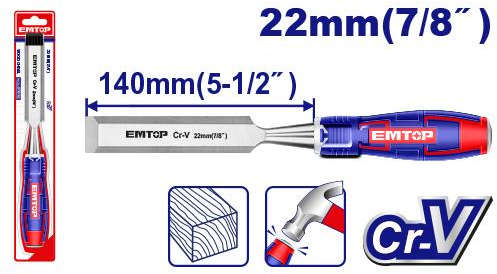 EMTOP Wood Chisel Crv 22mm 7/8 inch EWCL2201