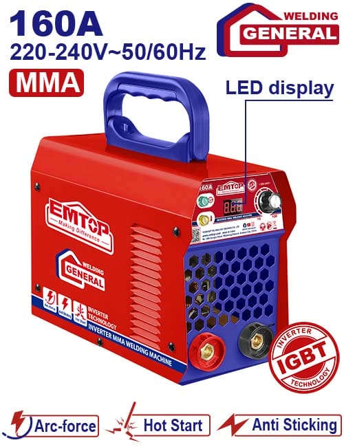 EMTOP Inverter MMA welding machine 15-160A EWDEM16501