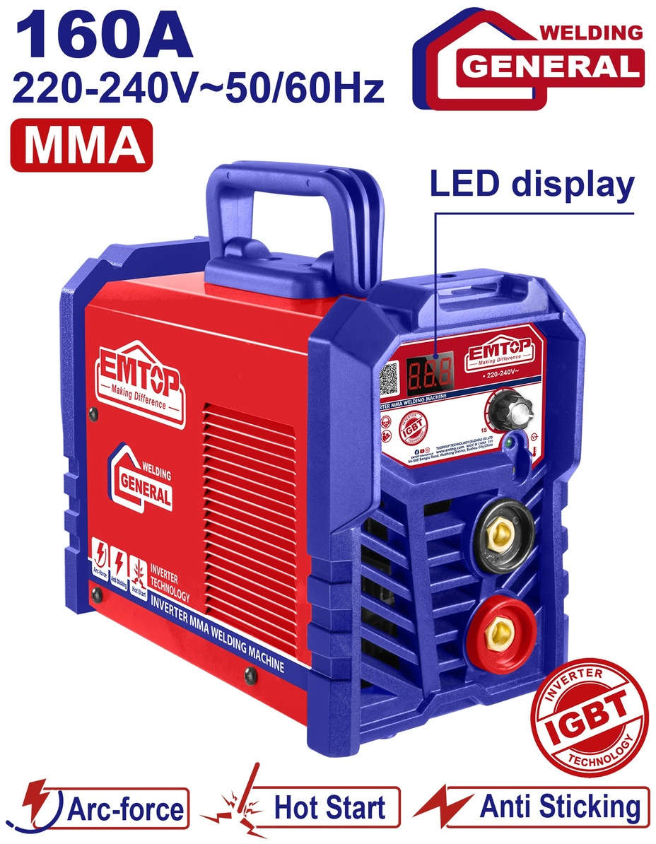 EMTOP Inverter MMA welding machine 15-180A EWDEM1651