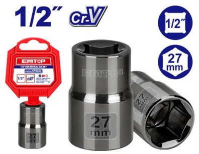 EMTOP Hexagonal Socket 1/2inch Size 27mm ESCT12271