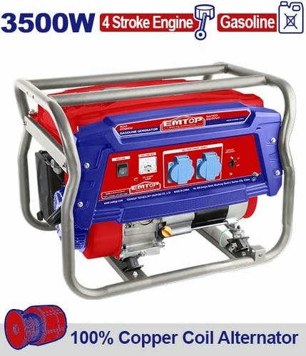 EMTOP Gasoline Generator 3.5kW 15A Manual Start 15L EGGRR3511