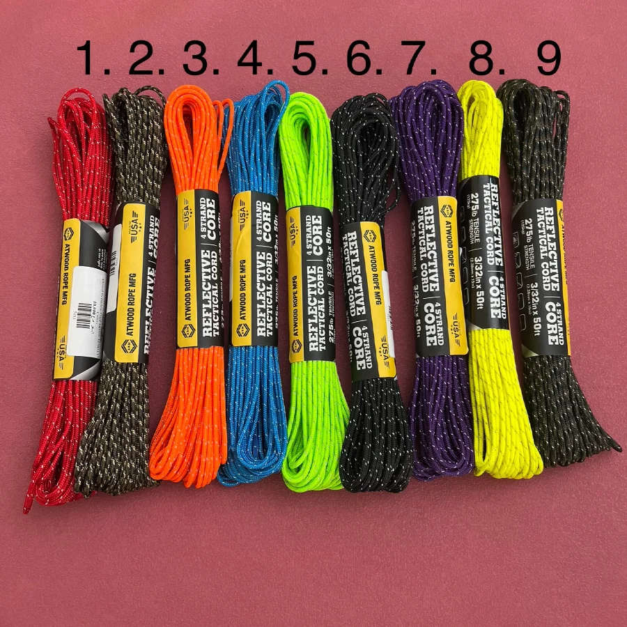 ATWOOD ROPE Reflective Cord Tactical 125Kg RUR-187