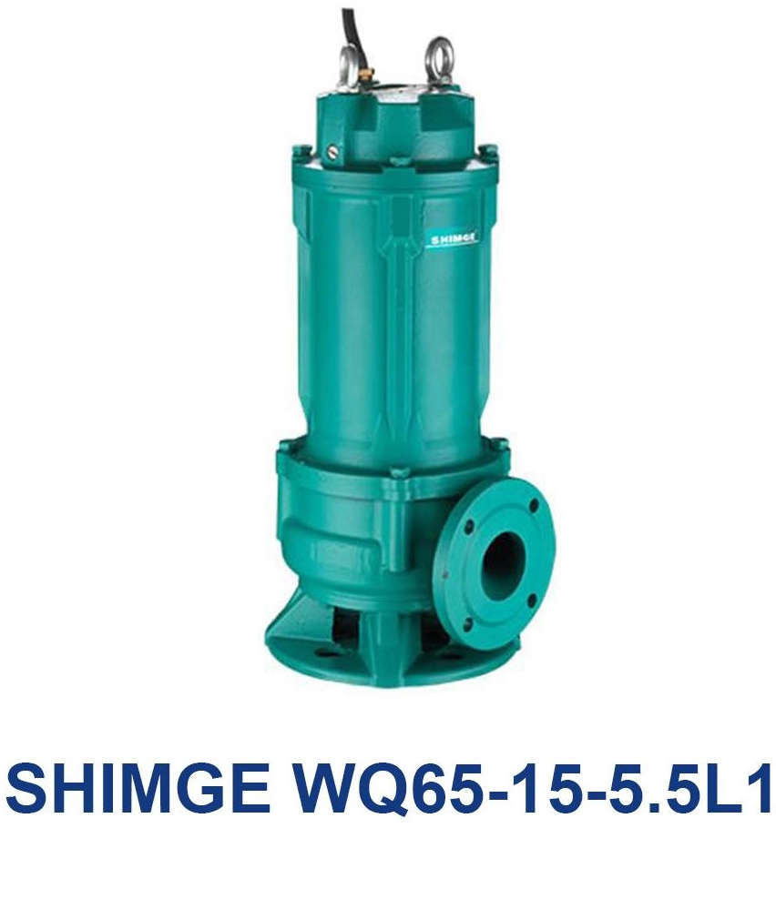 Shimge Submersible Sewage Pump Corded Electric 3-phase 5500W 7.5 HP 1933 L/min 4 inches WQ65-15-5.5L1