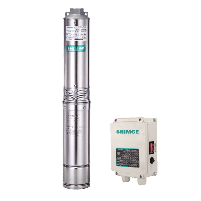 Shimge Submersible Deep Well Pump Corded Electric 550W 0.75 HP 2 m³/h Pump Diameter 4 inch 4SDM2-8-0.55