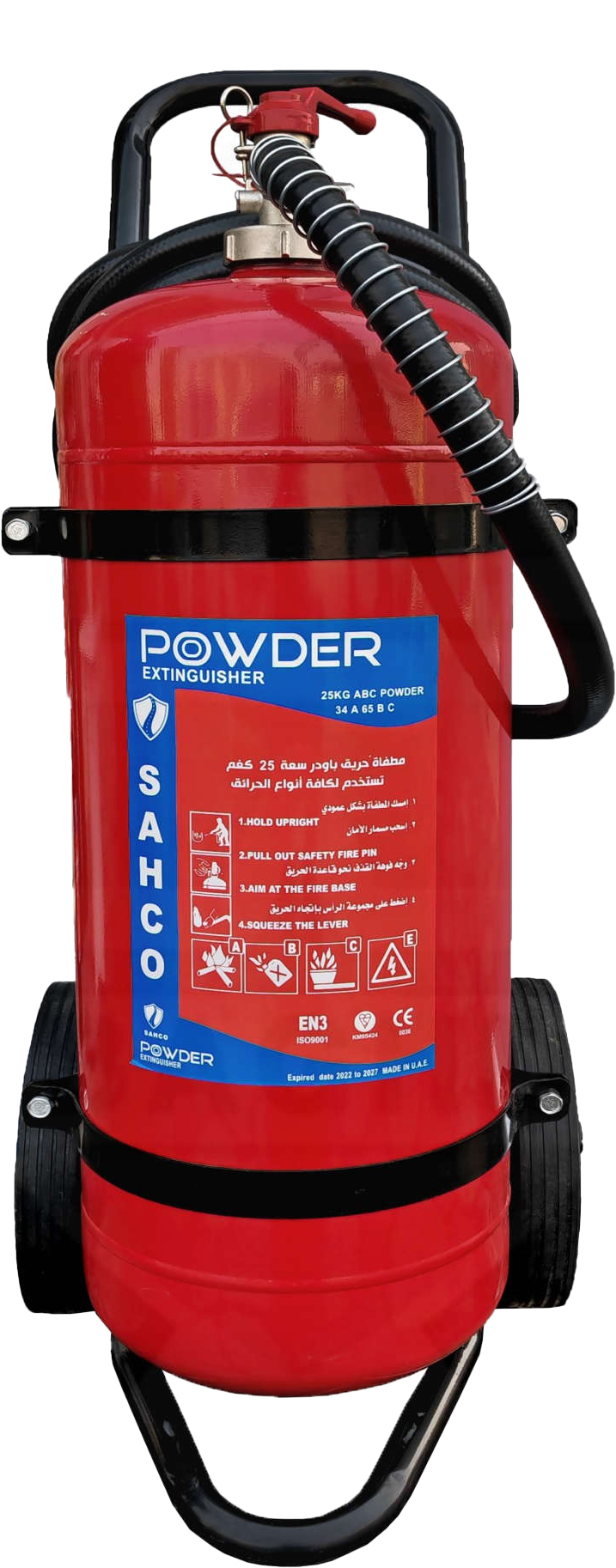 Trolley Powder Fire Extinguisher  25 Kg