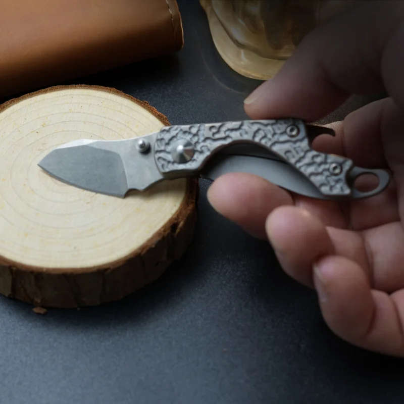 الرحلة للرحلات سكين وفاتح بطل تيتانيوم Sandblasted XD016