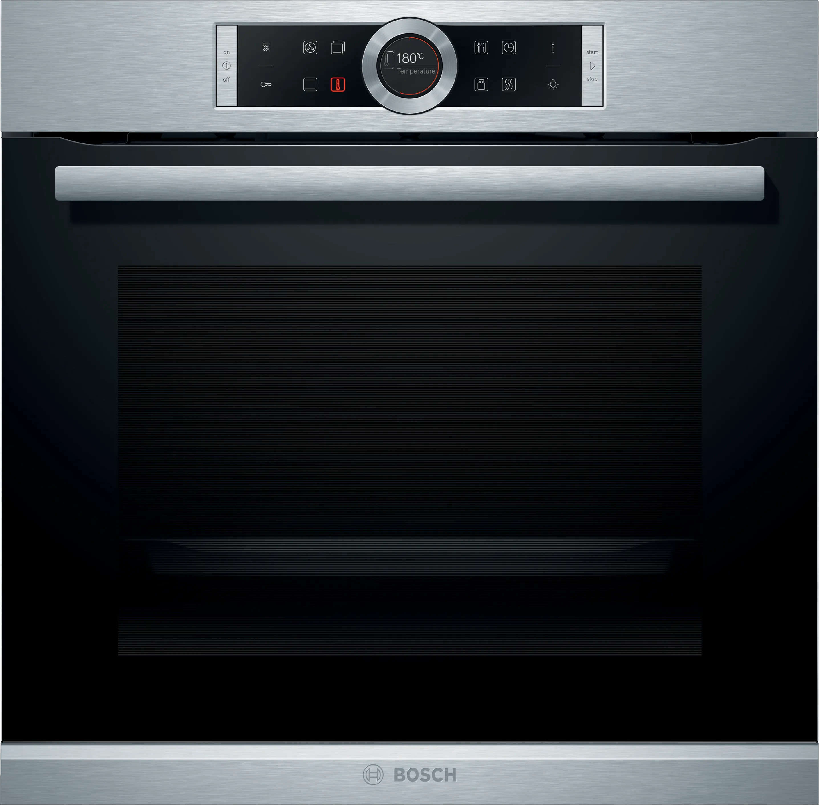 Bosch 60cm Built-In Electric Oven, 71L Capacity, 4D Hotair, TFT Touch Control, 13 Heating Modes, EcoClean Direct, Stainless Steel HBG635BS1