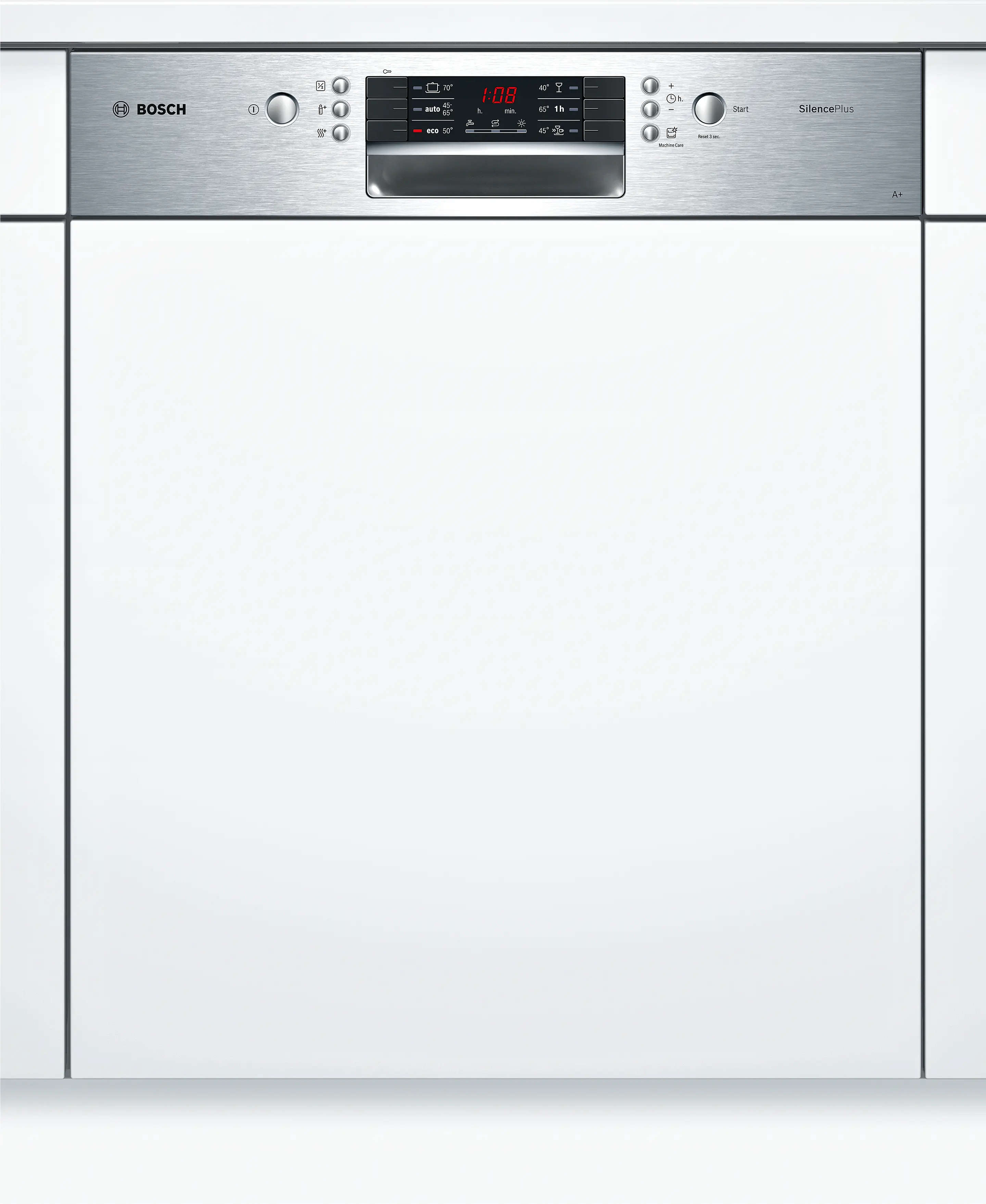 Bosch Semi-integrated dishwasher, 60 cm, 13 place settings, 6 programs, SilencePlus, A+, stainless steel SMI46KS00T