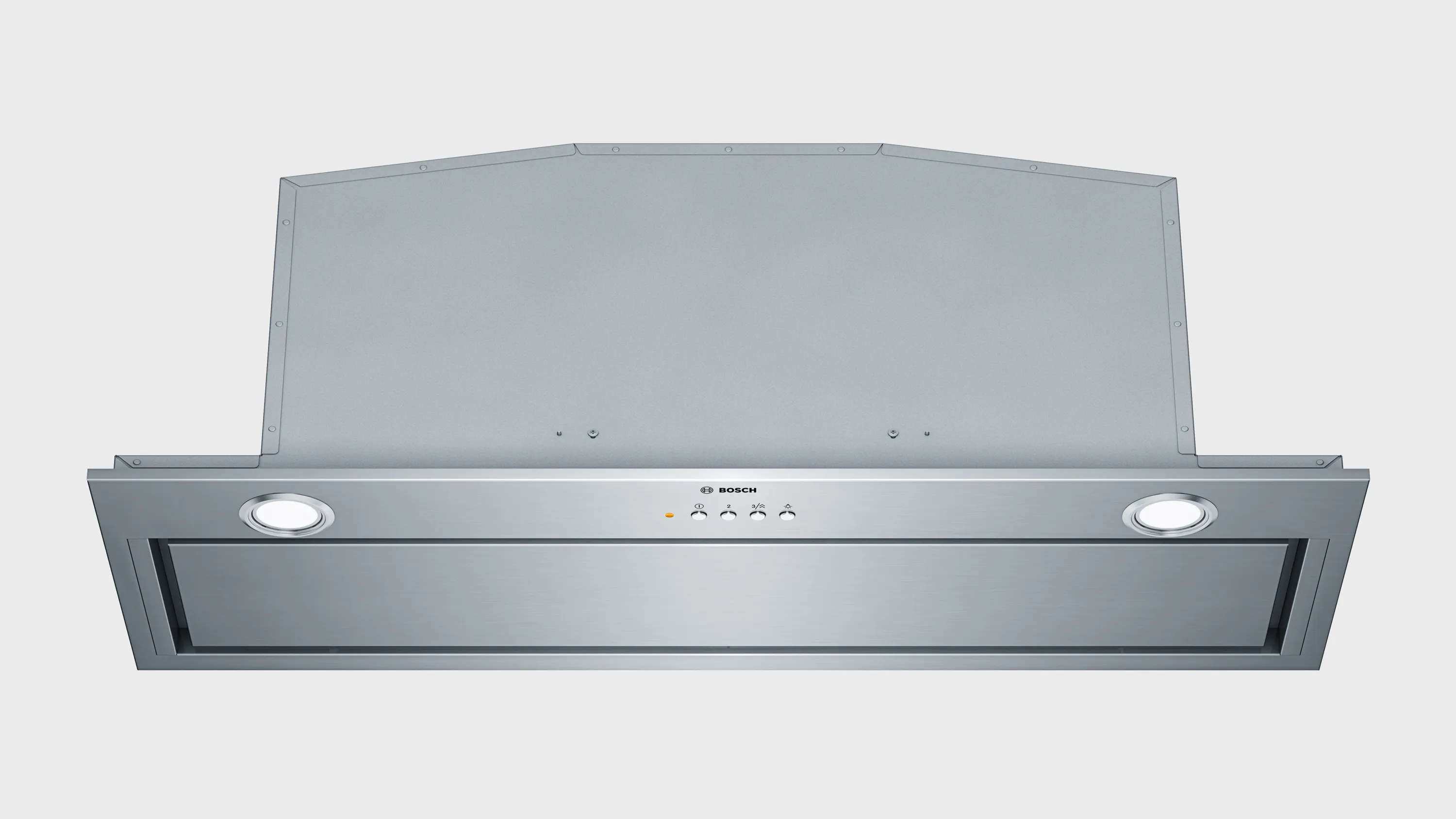 Bosch 86 cm Built-In Canopy Cooker Hood, Stainless Steel, 730 m³/h Extraction, LED Lighting, 3+1 Speeds, Energy Class C DHL885C