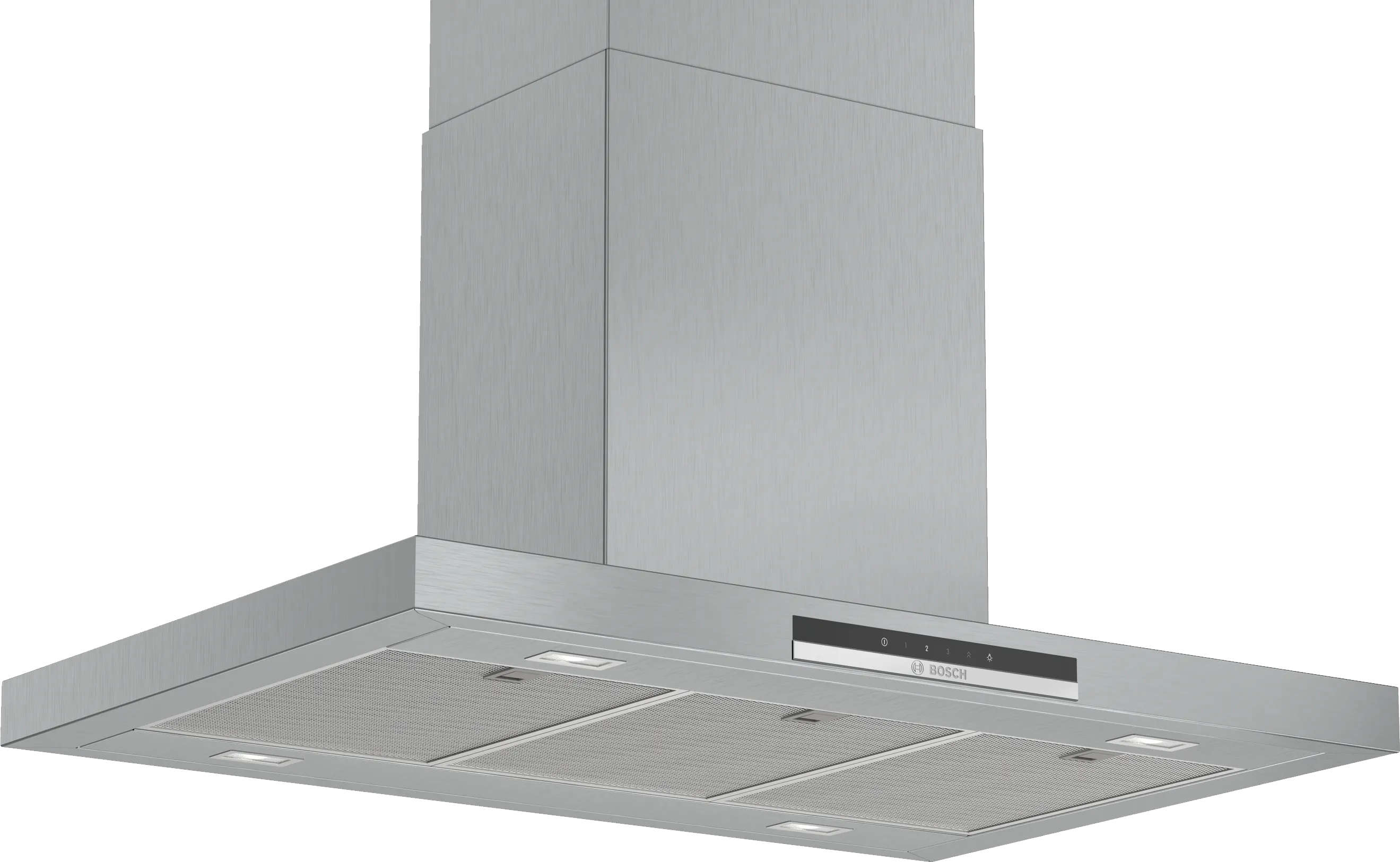 Bosch Cooker Hood 90cm Stainless Steel, Touch Control, 754 m³/h Extraction, 4 LED Lights, 3+1 Speeds, Dishwasher-Safe Filter DIB97IM50